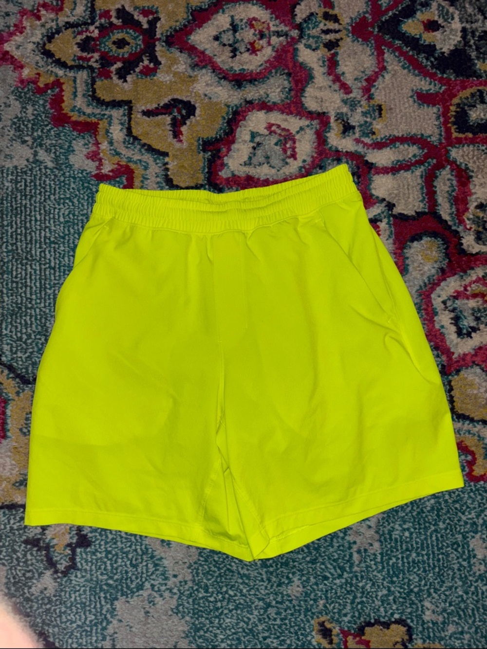 men’s lululemon athletica Neon Yellow  Shorts